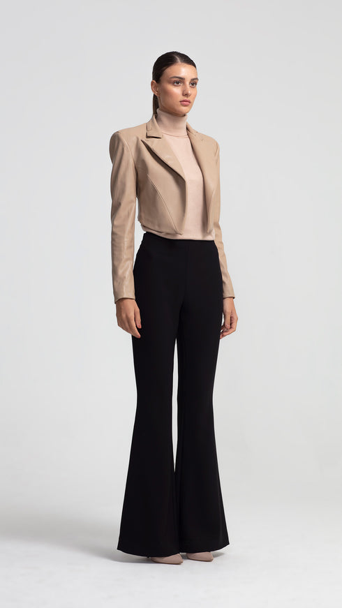 Vegan Leather Fit Short Jacket